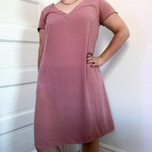 A New Day Blush Pink V-Neck Dress